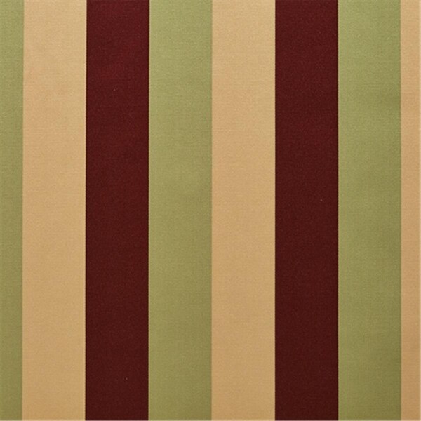 Designer Fabrics 54 in. Wide Burgundy- Green And Gold Thick 3 Color Stripes Silk Satin Upholstery Fabric U0110E - main